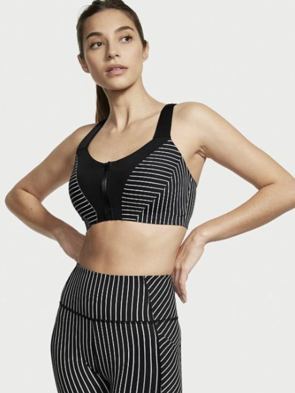 Victoria’s Secret Knockout Front Zip Close Sports Bra Size 34DDD
